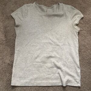 American Eagle Outfitters Light Gray Short Sleeve Tee